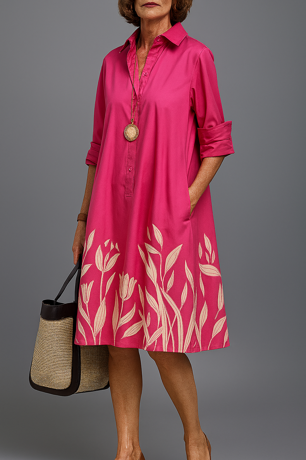 Abito Camilla – Elegante Vestito Midi Rosa
