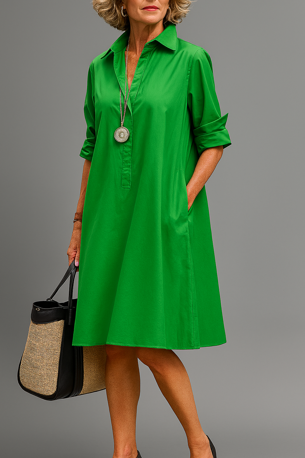 Abito Matilde – Vestito Midi Verde Smeraldo