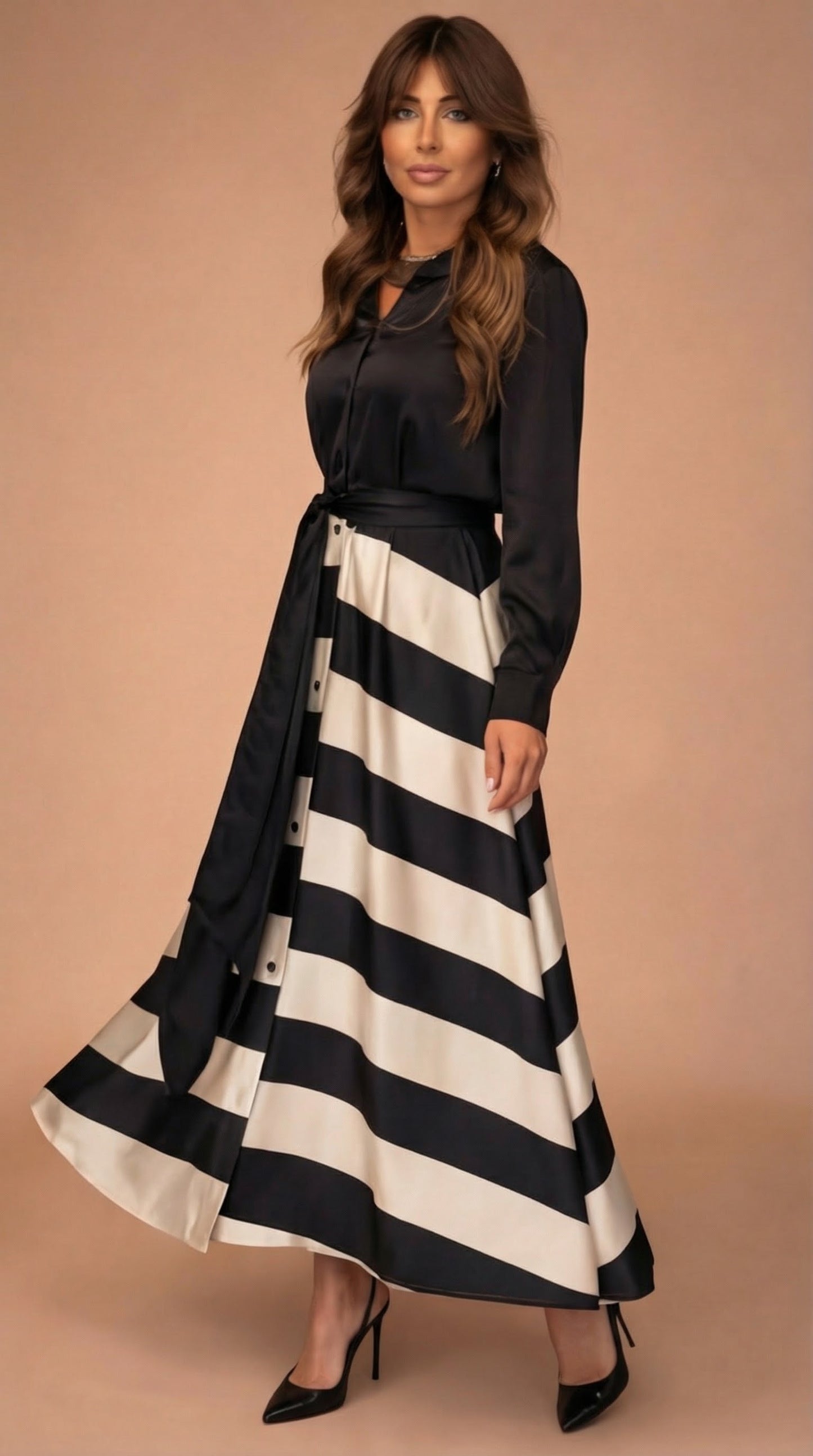 Mila | Vestito lungo a righe