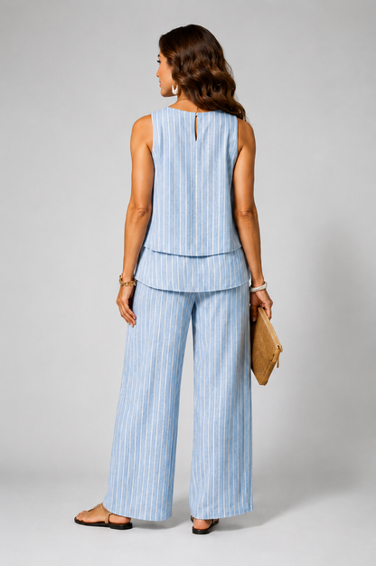 Completo Valentina – Set Estivo Celeste Elegante
