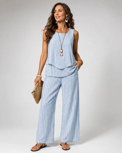 Completo Valentina – Set Estivo Celeste Elegante