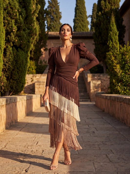 Vestito Ronda con Frange