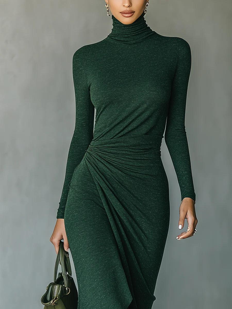 Abito Maxi in Cotone e Lino Senza Maniche con Scollatura a V e Cintura da Annodare per Donne