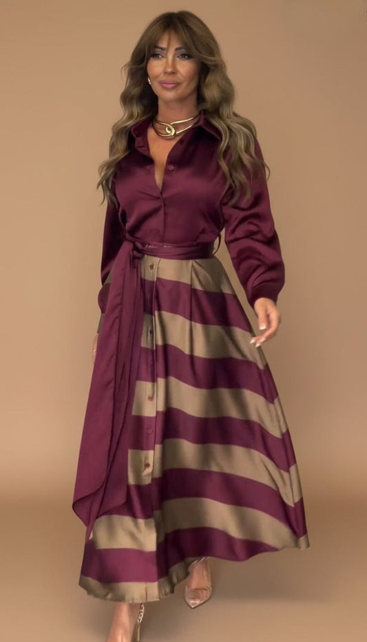 Mila | Vestito lungo a righe