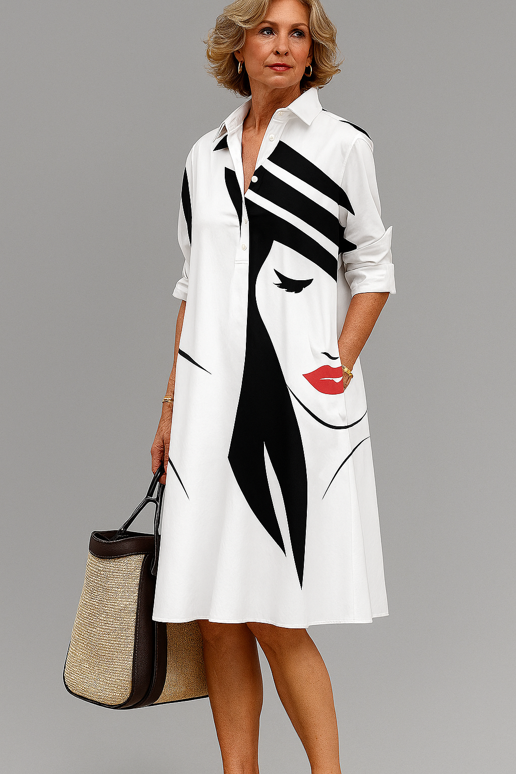 Abito Isabella – Vestito Midi Elegante dallo Stile Artistico