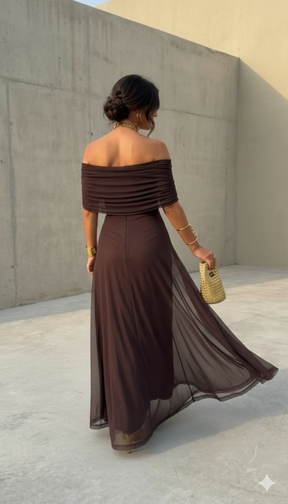 Uma - Abito lungo fluido dal design elegante