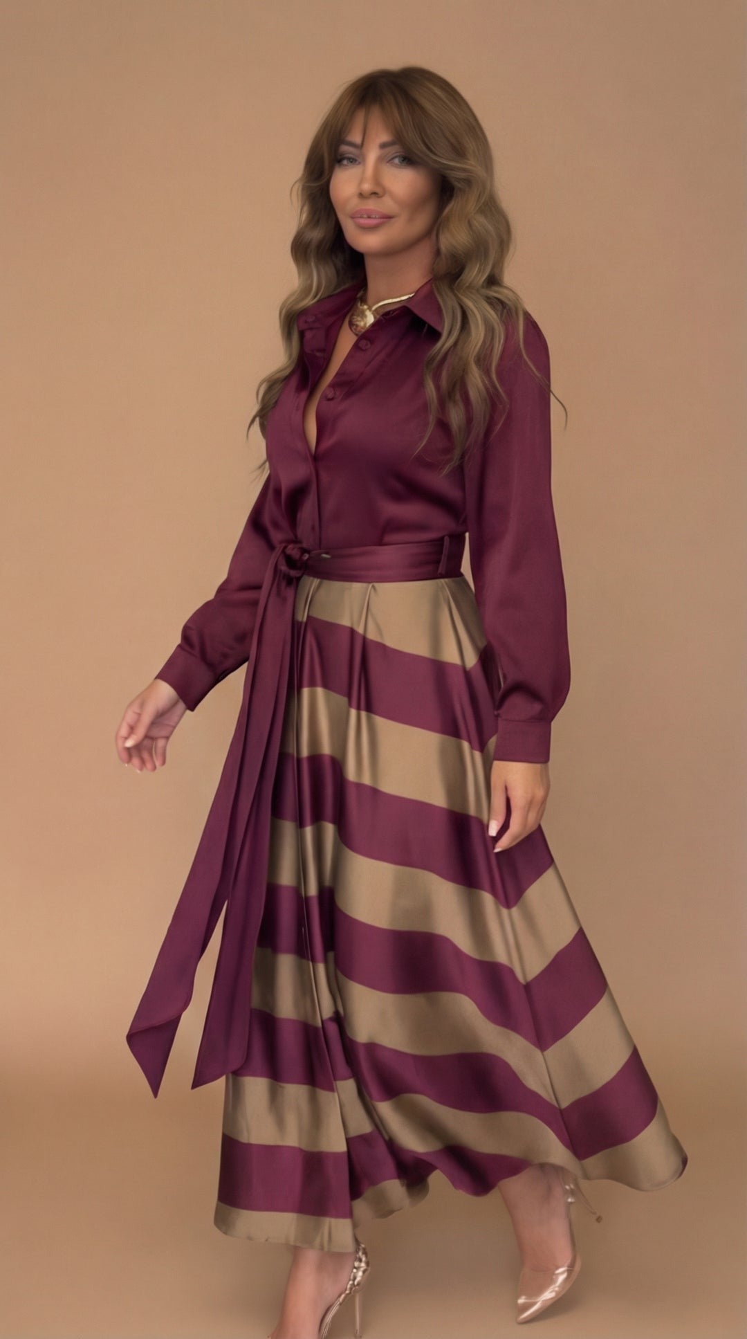 Mila | Vestito lungo a righe