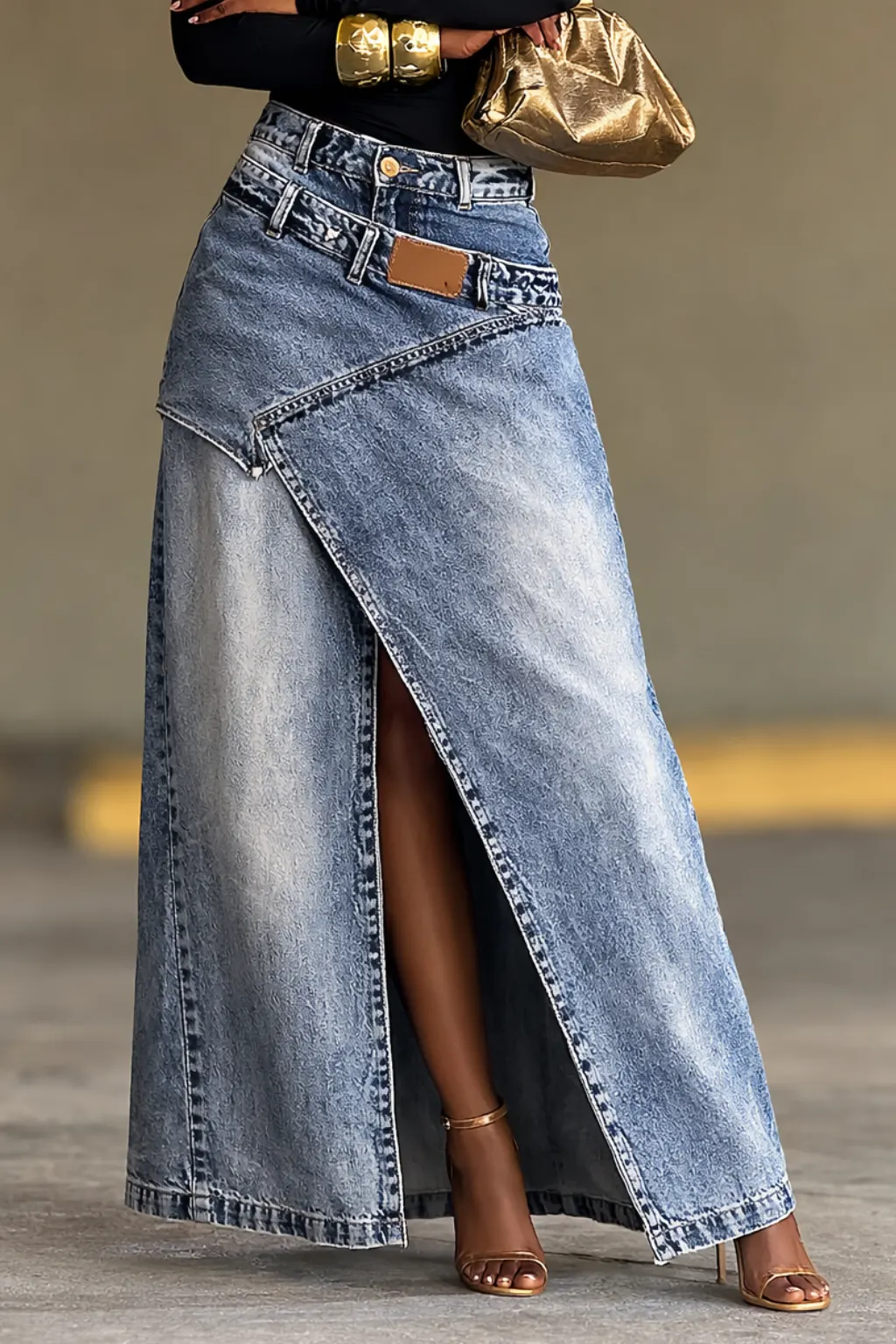 Gonna Lunga Janèt in Denim